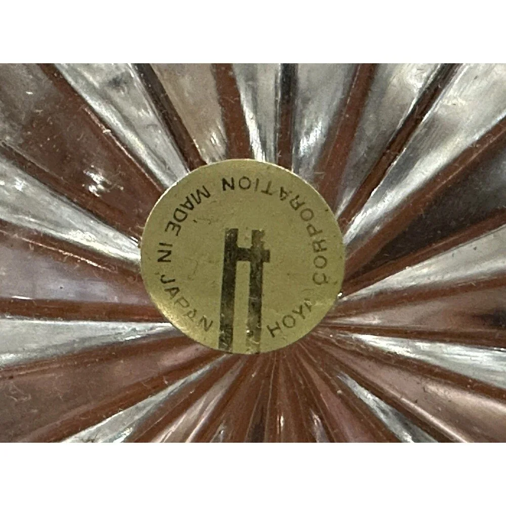 Vintage Hoya Crystal GS220 Cordial Glass - 2 x Heavy Thick Cut Bowl Collection